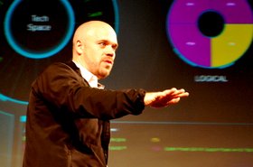 George Slessman, CEO, IO, speaks at the Uptime InstituteÔÇÖs Symposium 2012.