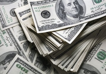 Stack of one hundred dollars notes