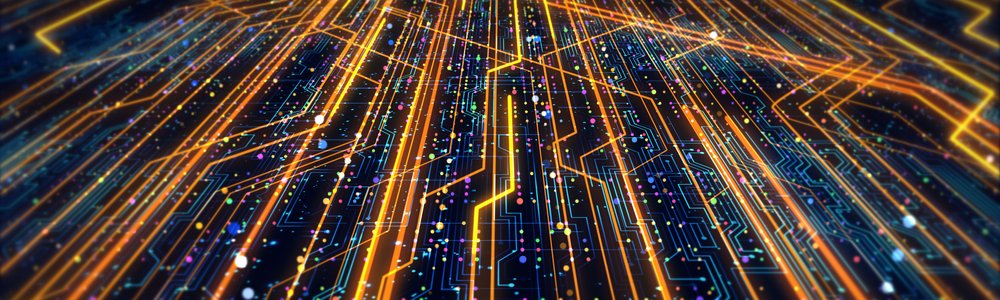 Futuristic Circuit Board Render With Bokeh Effects