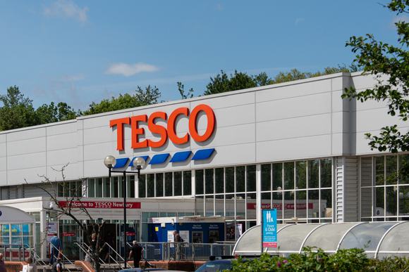 Entrance to a Tesco superstore