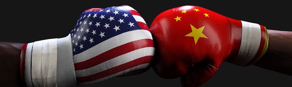 China US trade war concept