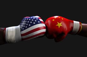 China US trade war concept