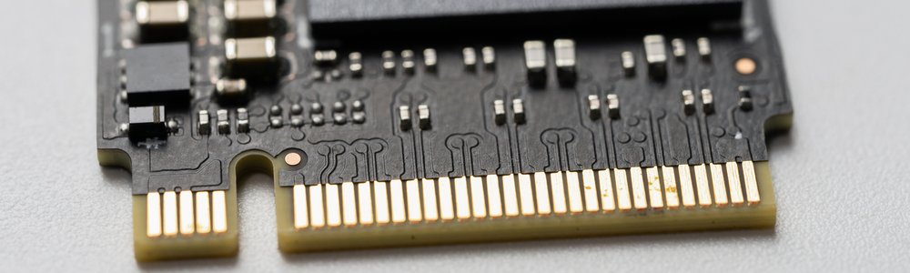 Close up of SSD NVMe M.2 2280 Solid State Drive