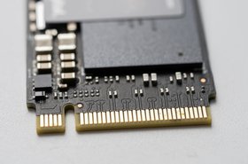 Close up of SSD NVMe M.2 2280 Solid State Drive
