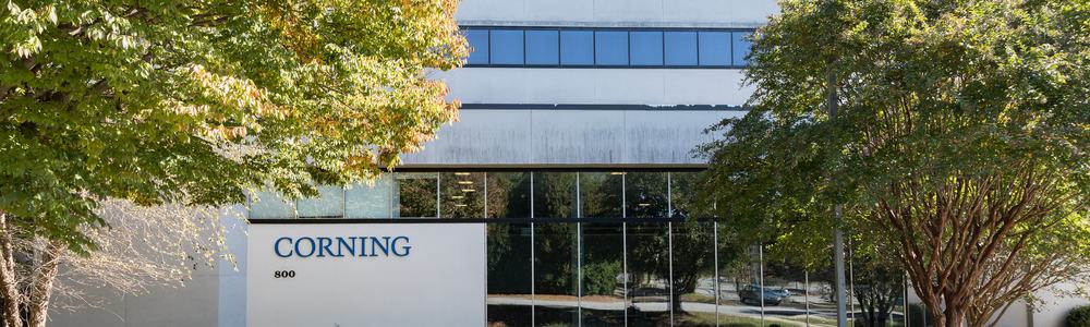 Entrance to Corning's office in Hickory, NC
