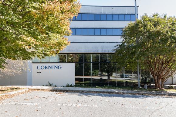 Entrance to Corning's office in Hickory, NC