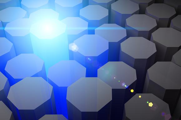3D render of an abstract silicon photonic board