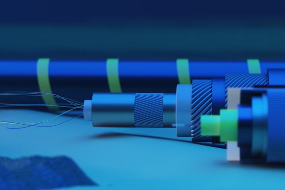Render of a generic submarine cable