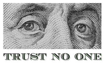 Ben Franklin's eyes superimposed for a graphic