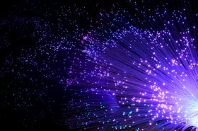 Fiber optic purple light source