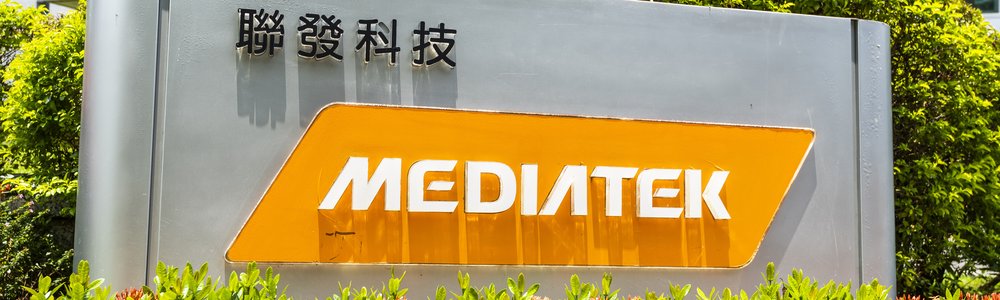 Sign outside MediaTek office in Taipei, Taiwan