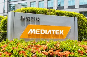 Sign outside MediaTek office in Taipei, Taiwan