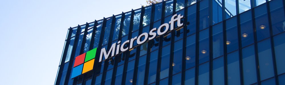 Microsoft's logo on its office in Israel