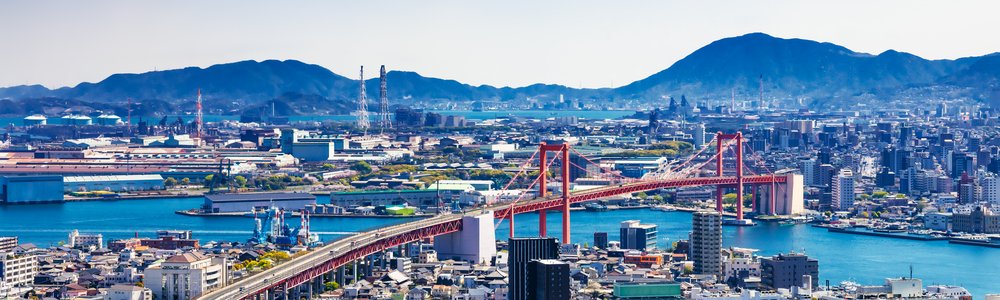Factory area of Kitakyushu seen from Mt.Takato