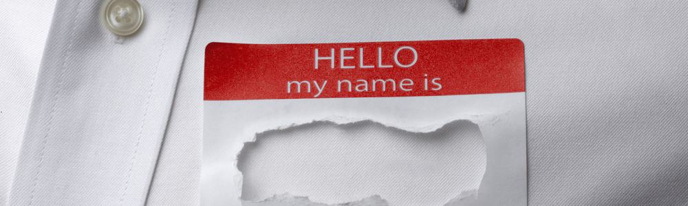Ripped name badge