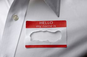 Ripped name badge