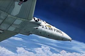 Oil Painting of a USAF T-38 jet in flight