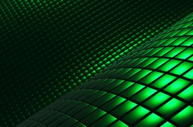 Green metallic rendering
