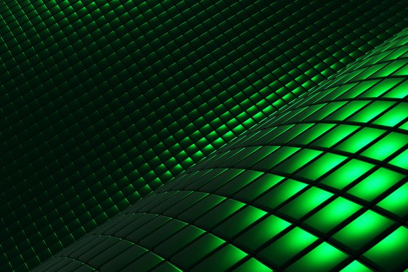Green metallic rendering