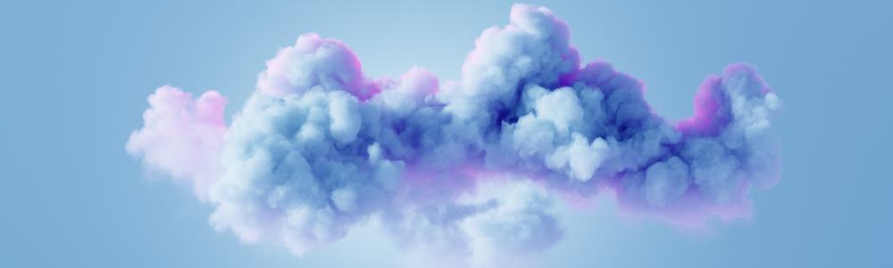 3D render of a cloud