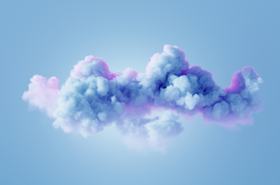 3D render of a cloud