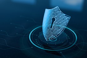 Cybersecurity shield concept