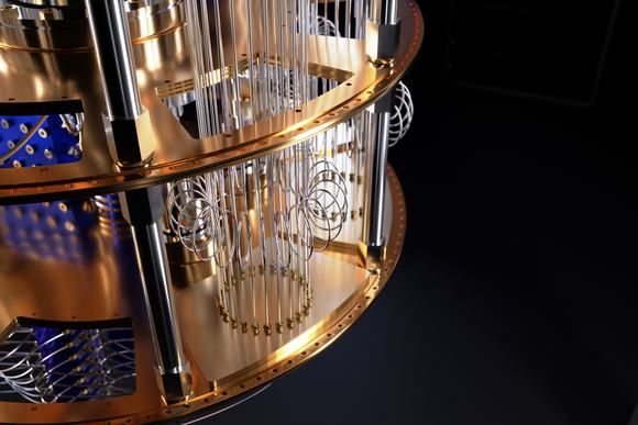 3D render of a quantum computer