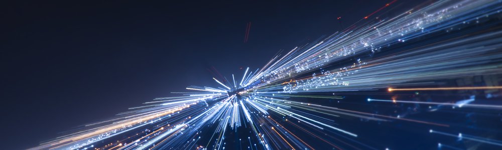 Speed lines trail from night city- lens effect