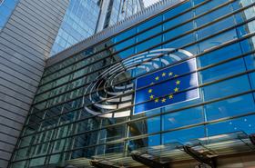 Facade of the European Parliament, Brussels, Belgium