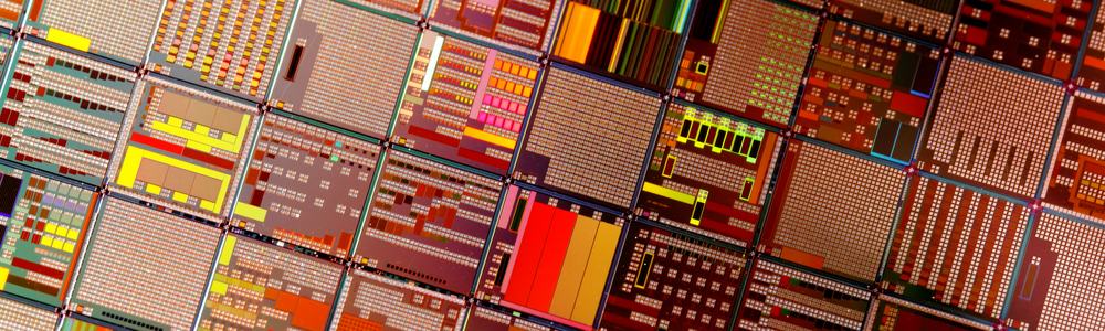 Close up of a generic silicon wafer