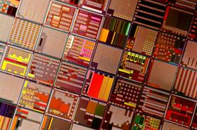 Close up of a generic silicon wafer