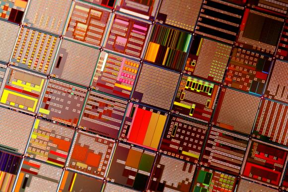 Close up of a generic silicon wafer