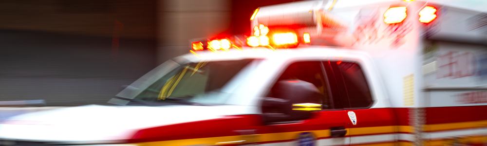 Blurred ambulance