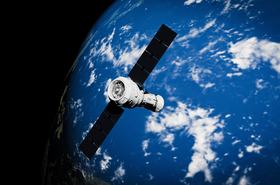 3D render of a satellite orbiting Earth