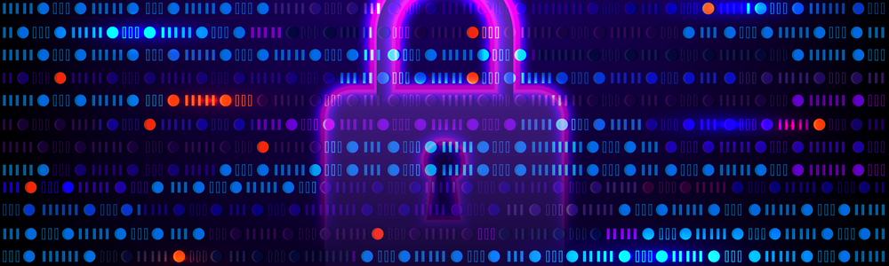 Abstract cybersecurity render