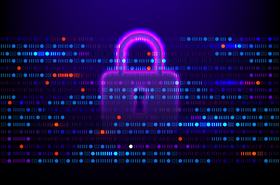 Abstract cybersecurity render