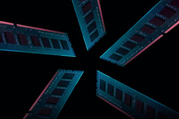 Radial composition of five RAM memory modules