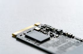 Close-Up of an M.2 NVMe SSD