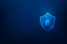 Vector illustration of a generic 'cybersecurity shield'