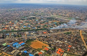 Aerial view of Lagos, Nigeria