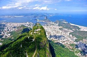 The Christ Redeemer overlooking Rio de Janeiro