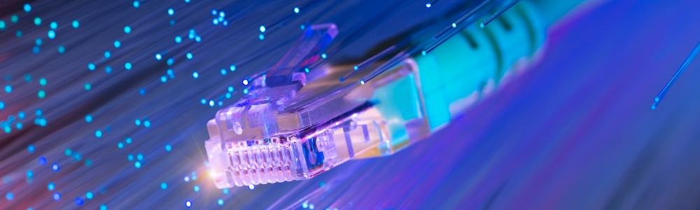 Network cable with fiber background