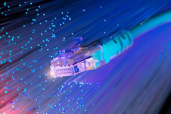 Network cable with fiber background