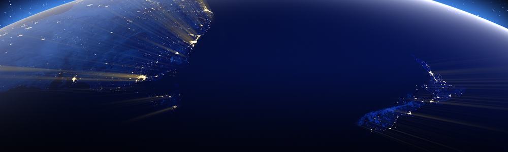3D render of  Australia and New Zealand from space
