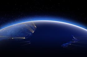3D render of  Australia and New Zealand from space