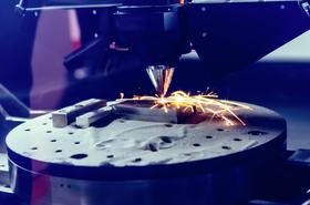 3D metal printer produces a steel part