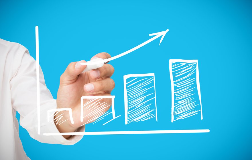 Graph business figures chart growth market research 