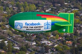 Greenpeace blimp Facebook