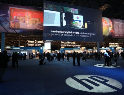 Show floor at the HP Discover 2012 conference in Las Vegas