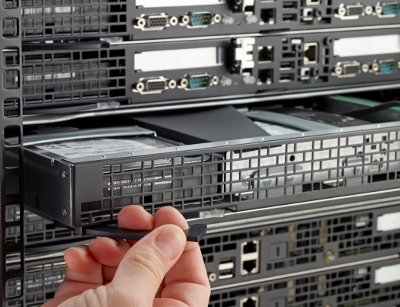 HPÔÇÖs ProLiant SL170z G6 servers installed. Courtesy of HP.